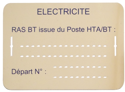 [MICBC004] LOT DE 10 PLAQUES D'IDENTIFICATION RAS BT 6771042