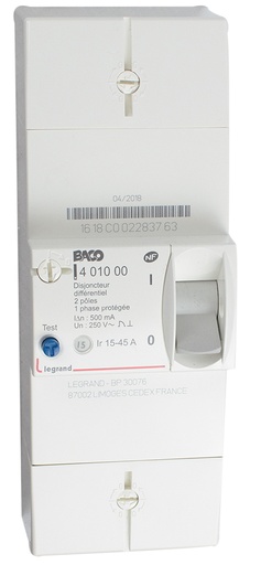 [MICN460] DISJONCTEUR BIPO 45A INSTANTANE 6930044 *