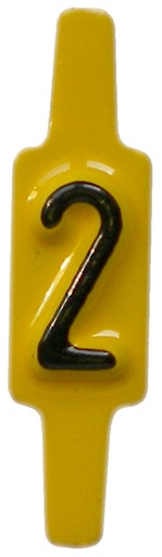 [PUI6JN-3] CARACTERE AMOVIBLE CHIFFRE -3- H 8MM  FOND JAUNE / RELIEF NOIR PAR 25 REPGDF/3