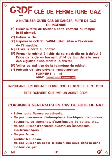 [PUISE931MP] PLAQUE CONSIGNE M1 COF DETENTE ROB MANIVELLE 8642101 ETI004